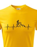 Pánské tričko s potiskem cyklistického tepu MTB