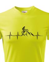 Pánské tričko s potiskem cyklistického tepu MTB