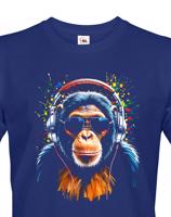 Pánské tričko s potiskem DJ monkey - tričko pro milovníky zvířat a hudby