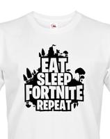 Pánské tričko s potiskem  Eat Sleep Fortnite Repeat