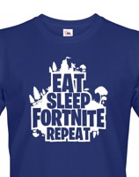 Pánské tričko s potiskem  Eat Sleep Fortnite Repeat