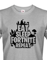 Pánské tričko s potiskem  Eat Sleep Fortnite Repeat