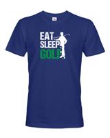 Pánské tričko s potiskem Eat sleep golf - tričko pro fanoušky golfu