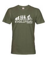 Pánské tričko s potiskem Evoluce cyklistiky. Nejoblíbenější motiv v kategorii.