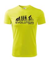 Pánské tričko s potiskem Evoluce cyklistiky. Nejoblíbenější motiv v kategorii.