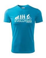Pánské tričko s potiskem Evoluce cyklistiky. Nejoblíbenější motiv v kategorii.