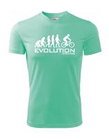 Pánské tričko s potiskem Evoluce cyklistiky. Nejoblíbenější motiv v kategorii.