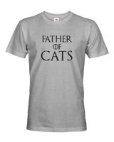 Pánské tričko s potiskem Father of cats - tričko pro milovníky koček