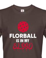 Pánské tričko s potiskem Florbal is in my blood - tričko pro florbalisty