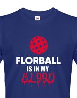 Pánské tričko s potiskem Florbal is in my blood - tričko pro florbalisty