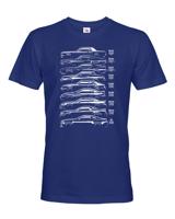 Pánské tričko s potiskem Ford Mustang History Silhouette  -  tričko pro milovníky aut