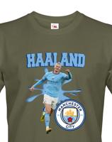 Pánské tričko s potiskem Haaland - Manchester City -  pánské tričko pro milovníky fotbalu