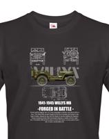 Pánské tričko s potiskem Jeep Willys MB - ideální dárek pro milovníky vojenské techniky