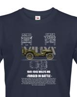 Pánské tričko s potiskem Jeep Willys MB - ideální dárek pro milovníky vojenské techniky