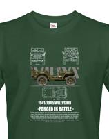 Pánské tričko s potiskem Jeep Willys MB - ideální dárek pro milovníky vojenské techniky