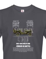 Pánské tričko s potiskem Jeep Willys MB - ideální dárek pro milovníky vojenské techniky