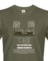 Pánské tričko s potiskem Jeep Willys MB - ideální dárek pro milovníky vojenské techniky