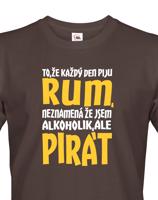 Pánské tričko s potiskem Jsem pirát piju rum - ideální vodácké triko
