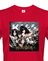Pánské tričko s potiskem kapely Kiss  - parádní tričko s potiskem známé kapely Kiss.