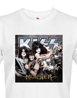 Pánské tričko s potiskem kapely Kiss  - parádní tričko s potiskem známé kapely Kiss.