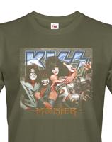 Pánské tričko s potiskem kapely Kiss  - parádní tričko s potiskem známé kapely Kiss.