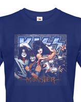 Pánské tričko s potiskem kapely Kiss  - parádní tričko s potiskem známé kapely Kiss.