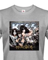 Pánské tričko s potiskem kapely Kiss  - parádní tričko s potiskem známé kapely Kiss.