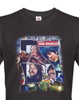 Pánské tričko s potiskem kapely The Beatles  - parádní tričko s potiskem známé hudební skupiny.