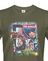 Pánské tričko s potiskem kapely The Beatles  - parádní tričko s potiskem známé hudební skupiny.