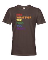 Pánské tričko s potiskem  Kiss whatever the fuck you want - LGBT tričko