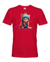 Pánské tričko s potiskem koťátka v oblečku - tričko pro milovníky koček