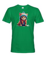 Pánské tričko s potiskem koťátka v oblečku - tričko pro milovníky koček