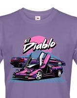 Pánské tričko s potiskem Lamborghini el diablo  - tričko pro milovníky aut