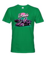 Pánské tričko s potiskem Lamborghini el diablo  - tričko pro milovníky aut