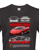 Pánské tričko s potiskem Lamborghini Huracan 2 - tričko pro milovníky aut