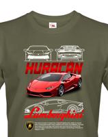 Pánské tričko s potiskem Lamborghini Huracan 2 - tričko pro milovníky aut