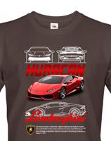 Pánské tričko s potiskem Lamborghini Huracan 2 - tričko pro milovníky aut