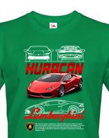 Pánské tričko s potiskem Lamborghini Huracan 2 - tričko pro milovníky aut