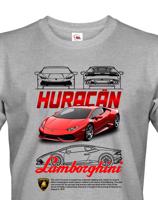 Pánské tričko s potiskem Lamborghini Huracan 2 - tričko pro milovníky aut