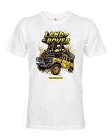 Pánské tričko s potiskem Land Rover Camel  - tričko pro milovníky aut