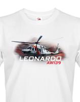 Pánské tričko s potiskem  Leonardo AW139 - ideální dárek pro milovníky helikoptér