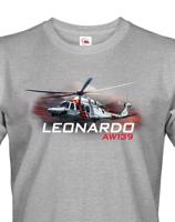 Pánské tričko s potiskem  Leonardo AW139 - ideální dárek pro milovníky helikoptér
