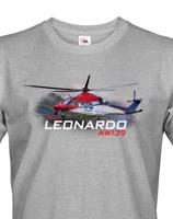 Pánské tričko s potiskem  Leonardo AW139 Rescue - ideální dárek pro milovníky helikoptér