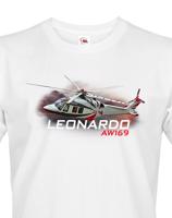 Pánské tričko s potiskem  Leonardo AW169 - ideální dárek pro milovníky helikoptér