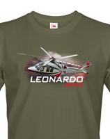 Pánské tričko s potiskem  Leonardo AW169 - ideální dárek pro milovníky helikoptér