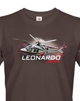 Pánské tričko s potiskem  Leonardo AW169 - ideální dárek pro milovníky helikoptér
