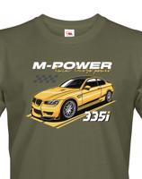 Pánské tričko s potiskem M-Power 335i -  tričko pro milovníky aut