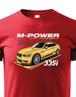 Pánské tričko s potiskem M-Power 335i -  tričko pro milovníky aut