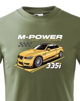 Pánské tričko s potiskem M-Power 335i -  tričko pro milovníky aut