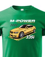 Pánské tričko s potiskem M-Power 335i -  tričko pro milovníky aut